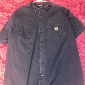 Carhartt Men's Dark Blue Casual Button Down Shirt